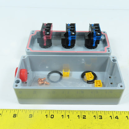 4-Button Start Stop Push Button Control Station Pendant 2-Green 1-Red