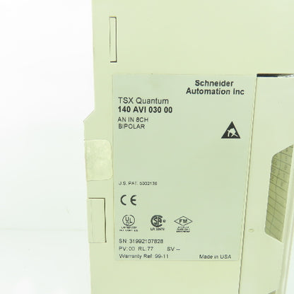 Schneider 140 AVI 030 00 TSX Quantum 8CH Bipolar Analog Input Module