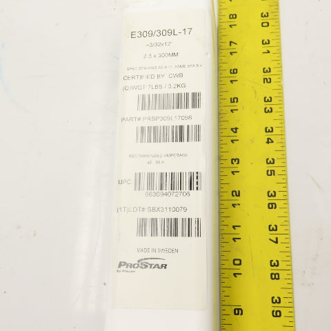 ProStar PRSP309L17098 3/32" x 12" E309/309L-17 Stainless Steel Electrode 7 Lbs