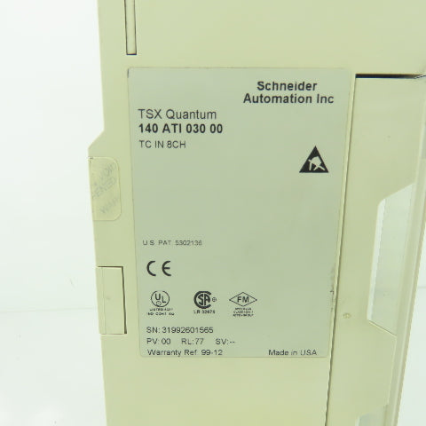 Schneider 140 ATI 030 00 TSX Quantum Analog Input Module TC IN 8CH