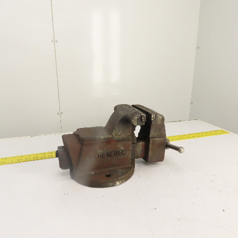 Columbian D46 6" Steel Jaw Stationary Machinist Bench Vise 7" Open USA Made