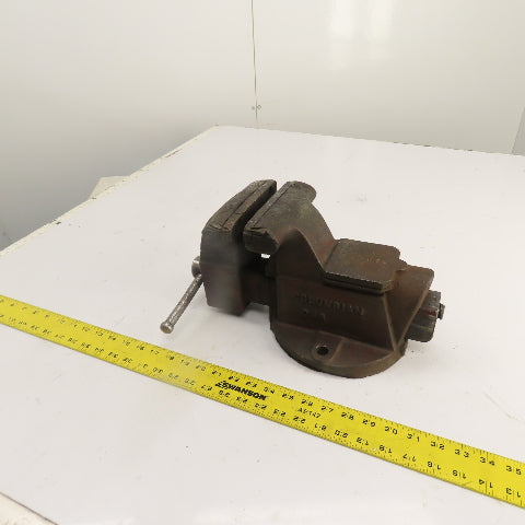 Columbian D46 6" Steel Jaw Stationary Machinist Bench Vise 7" Open USA Made