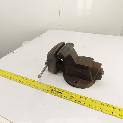 Columbian D46 6" Steel Jaw Stationary Machinist Bench Vise 7" Open USA Made