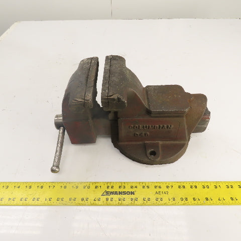 Columbian D46 6" Steel Jaw Stationary Machinist Bench Vise 7" Open USA Made