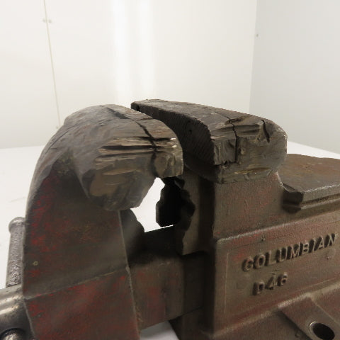 Columbian D46 6" Steel Jaw Stationary Machinist Bench Vise 7" Open USA Made