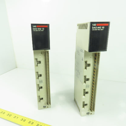 Schneider 140 DAO 842 10 TSX Quantum Output Module 100-230V 4x4 Lot Of 2
