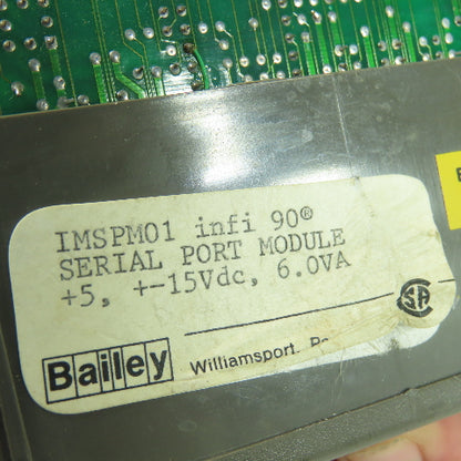 Bailey ABB IMSPM01 Infi90 Serial port Module PLC 15VDC 6.0VA