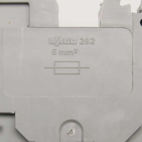 Wago 282 Single Pole DIN Mount Fuse Terminal Block 400V 30A Max Lot Of 3