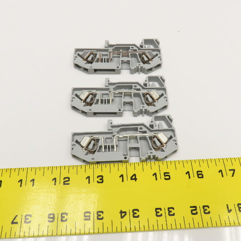 Wago 282 Single Pole DIN Mount Fuse Terminal Block 400V 30A Max Lot Of 3