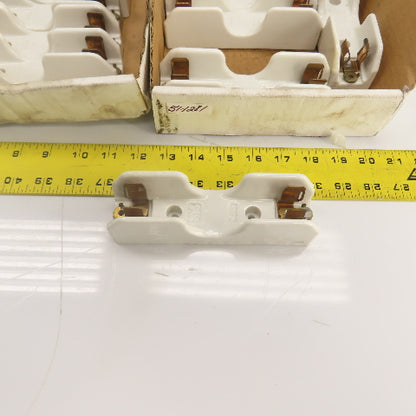 Union Multi 30A 600V Single 1 Pole Ceramic Fuse Holder Lot Of 22