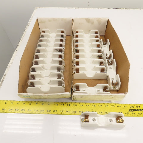 Union Multi 30A 600V Single 1 Pole Ceramic Fuse Holder Lot Of 22