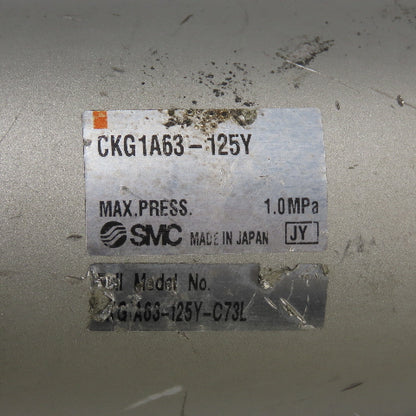 SMC CKG1A63-125Y Double Acting Pneumatic Cylinder 125mm Stroke 63mm Bore 1.0MPa