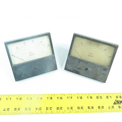 Triplett 420-GL DC Volts 0-100 Panel Meter Lot Of 2