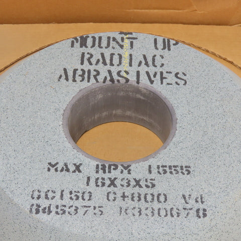 Radiac Abrasives 16" x 3" x 5"Abrasive Grinding Wheel 1555RPM