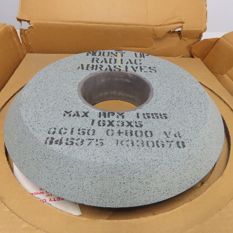 Radiac Abrasives 16" x 3" x 5"Abrasive Grinding Wheel 1555RPM