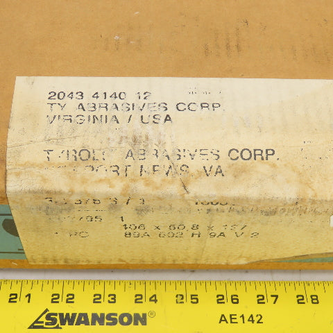 Tyrolit 406 x 50.8 x 127 Abrasive Grinding Wheel 89A 602 H 9A V2