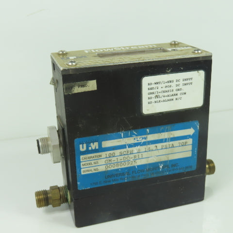 Flow Stream GM-1-DC-R11 Universal Flow Monitors 100 SCFH 14.7 PSIA 70F