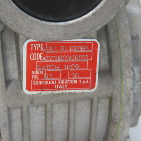 Bonfiglioli Riduttori VF63 P1 P80B5 Gear Reducer 30:1 Ratio 25mm Shaft Bore