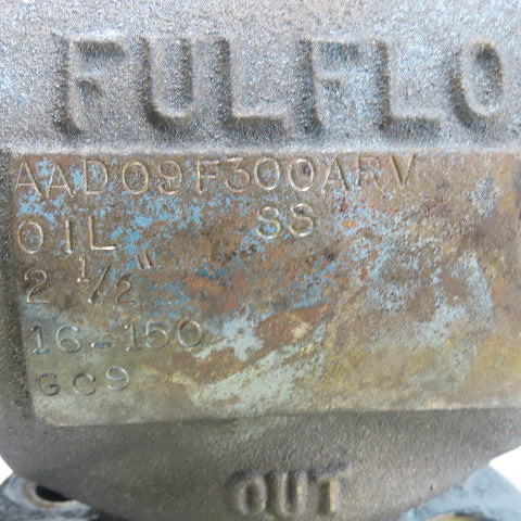 Fulflo AAD09F300AFV 2-1/2" Hydraulic Relief Valve 16-150