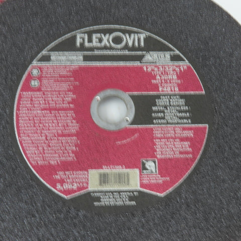 Flexovit F4818 12" x 3/32" x 1" Steel Cutting Abrasive Cut Off Wheel Lot Of 5