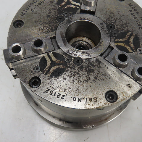 MicroCentric 6-360-3 6" Long Stroke Air Chuck 3-Jaw 100PSI