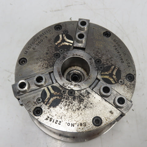 MicroCentric 6-360-3 6" Long Stroke Air Chuck 3-Jaw 100PSI
