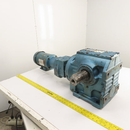 Sew S87R57LP143 1332 Ratio Dual Shaft Gear Motor 1.3RPM Out 230/460V 22,100 Torq