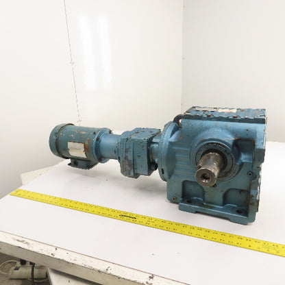 Sew S87R57LP143 1332 Ratio Dual Shaft Gear Motor 1.3RPM Out 230/460V 22,100 Torq