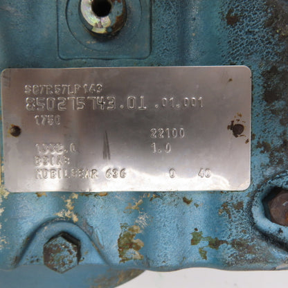 Sew S87R57LP143 1332 Ratio Dual Shaft Gear Motor 1.3RPM Out 230/460V 22,100 Torq