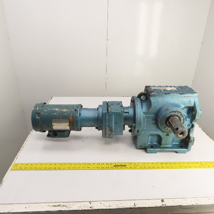 Sew S87R57LP143 1332 Ratio Dual Shaft Gear Motor 1.3RPM Out 230/460V 22,100 Torq