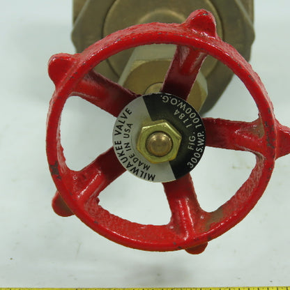 Milwaukee Fig . 1184 1-1/4" Bronze Knife Gate Valve 30 SWP 1000 WOG