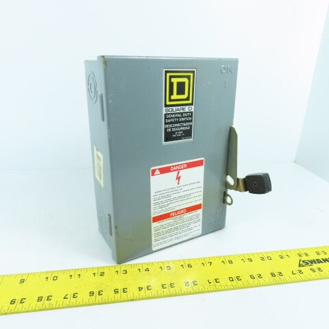 Square D D221N 30A 240VAC 2 Pole Non-Fusible Safety Disconnect Switch NEW
