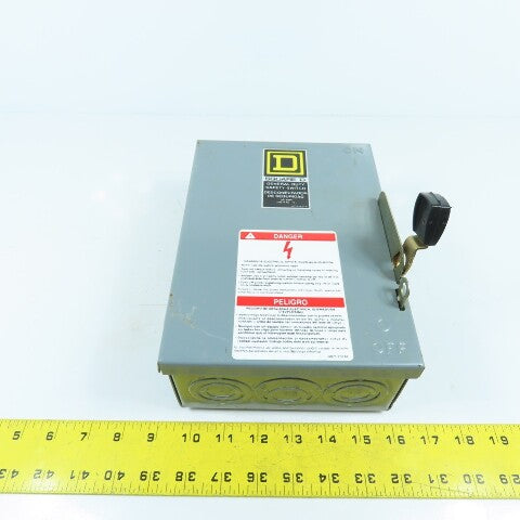 Square D D221N 30A 240VAC 2 Pole Non-Fusible Safety Disconnect Switch NEW