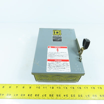 Square D D221N 30A 240VAC 2 Pole Non-Fusible Safety Disconnect Switch NEW