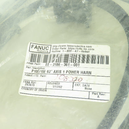 Fanuc P10E/15E EE-3186-361-001 60" Axis 1 Power Harn Cable