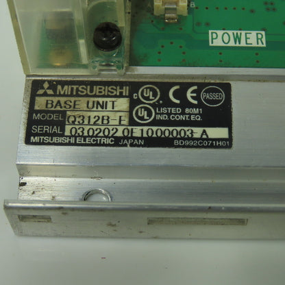 Mitsubishi Q312B-E 13-Slot Base Unit Rack
