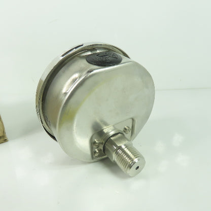 Wika 232 54 4" Pressure Guage -30 in.Hg To 100 PSI 1/2" NPT/LBM