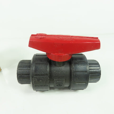 Nibco Chemtrol T61TU V 3/4" Threaded Ball Valve PP FKM NEW