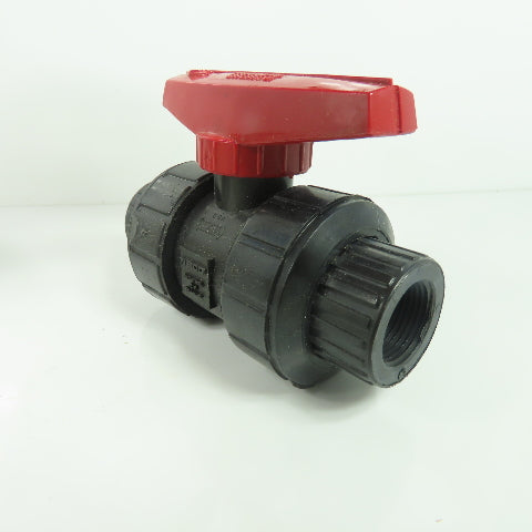 Nibco Chemtrol T61TU V 3/4" Threaded Ball Valve PP FKM NEW