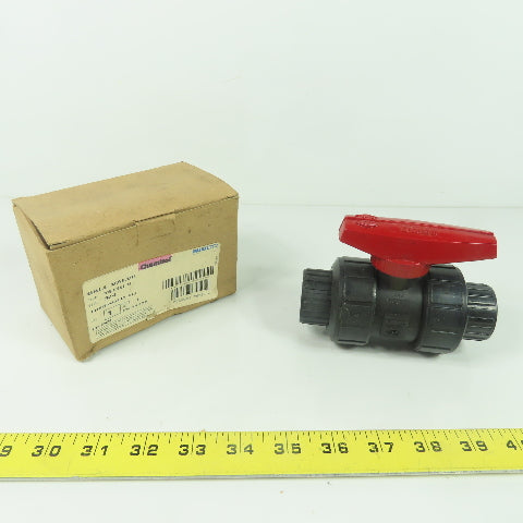 Nibco Chemtrol T61TU V 3/4" Threaded Ball Valve PP FKM NEW