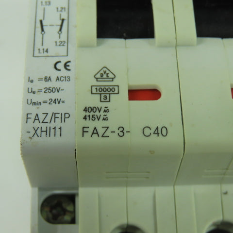 Moeller FAZ-3-C40 3-Pole Circuit Breaker 5kA 277/480VAC