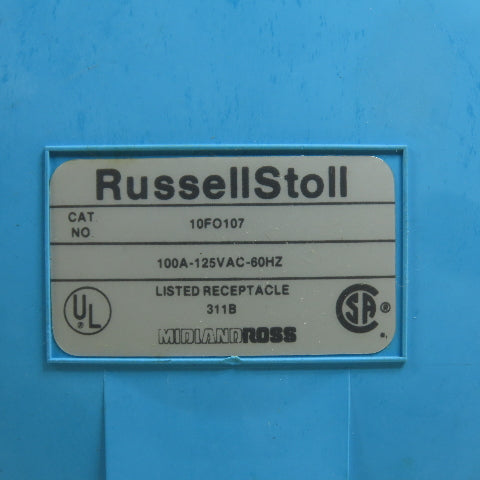 Midland Ross 10FO107 RussellStoll 100A Receptacle 125VAC 60HZ