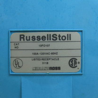 Midland Ross 10FO107 RussellStoll 100A Receptacle 125VAC 60HZ