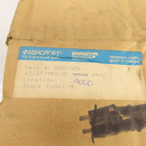 Ashcroft Duragauge EKB3BFA 60-1379BS-2L 0-4000 kPa 6" Pressure Gauge 1/4" NPT