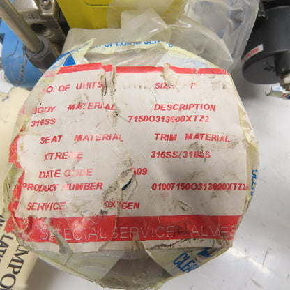 Jamesbury VRVL 100 SR4/5 B LT C-EZ001 Actuator W/ 1" Valve 7150O313600XTZ2