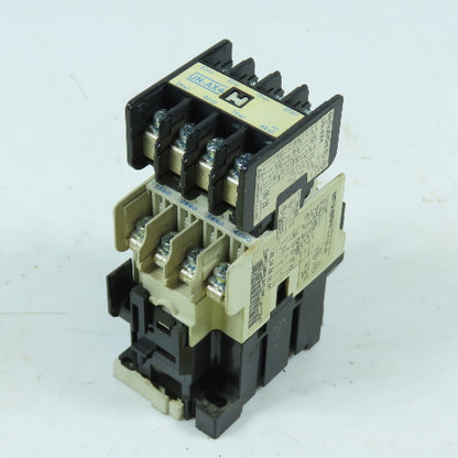 Mitsubishi SR-N4 Power Contactor Relay 120V Coil W/ UN-AX4 Aux Block