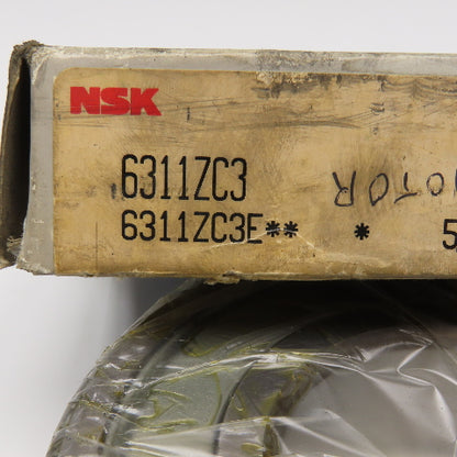 NSK 6311ZC3 55 x 120 x 29mm Single Shield Radial Deep Groove Ball Bearing