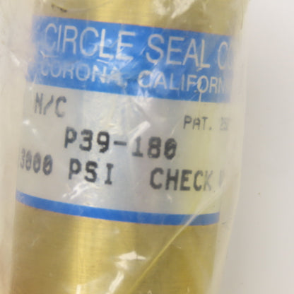 Circle Seal Controls P39-180 3000 PSI Check Valve 3/8" NPT