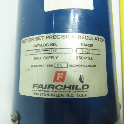 Fairchild 1210B-10133C Motor Set Precision Regulator 250PSI Max Kendall 10C