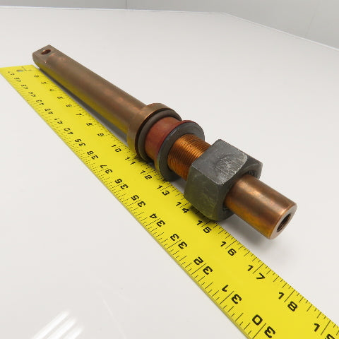 853374 1-1/2" Diam. Copper Water Cooled Vacuum Power Feedthrough 16-1/2" OAL